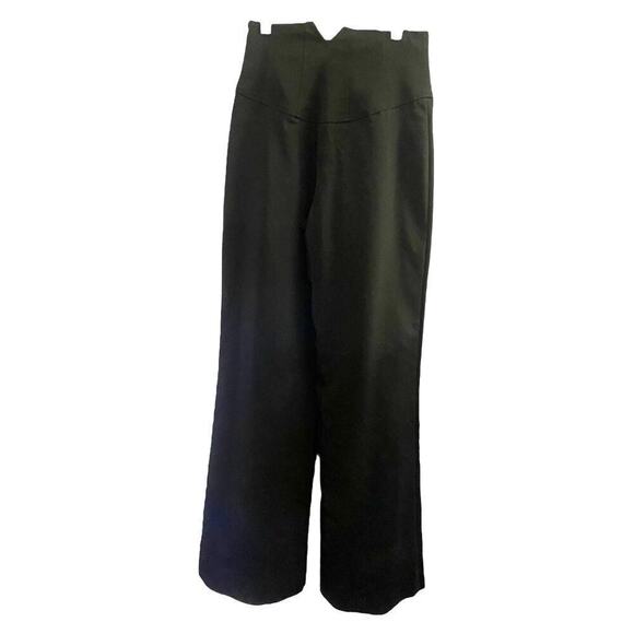 Luisa Spagnoli High Waisted Corset WIDE LEG PANTS Black 40 - Picture 2 of 3